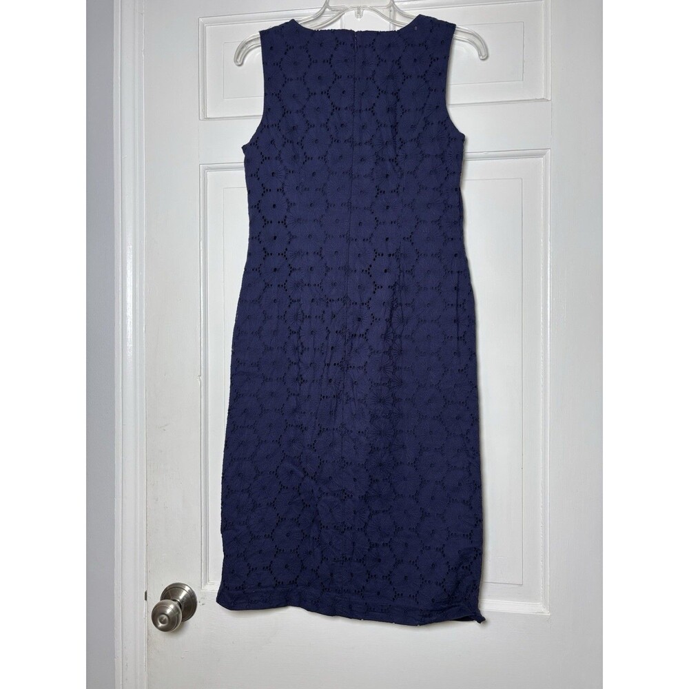 Talbots Womens Dress Size 4 Sleeveless Pointelle Stitch Pull On Lined - Picture 4 of 8